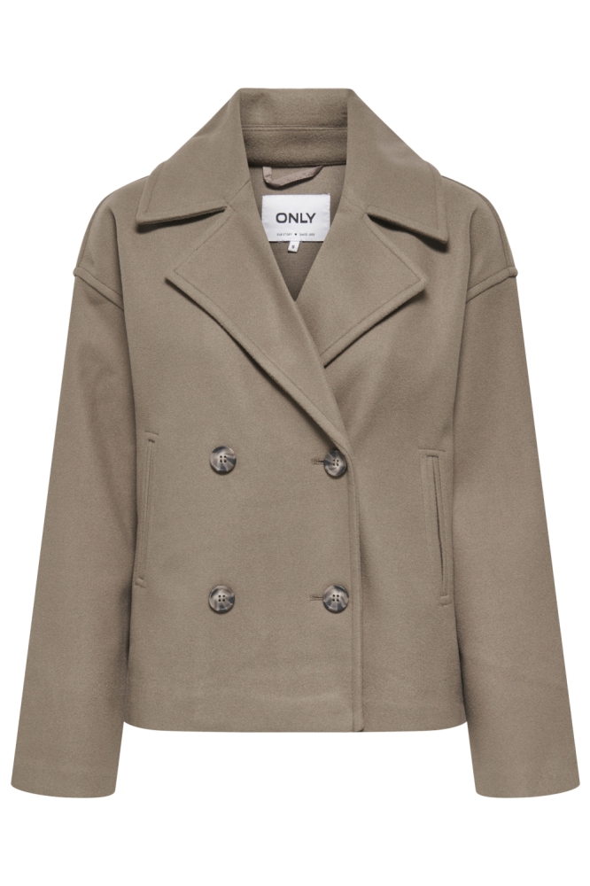 Only bruine dames jas | Vooraanzicht