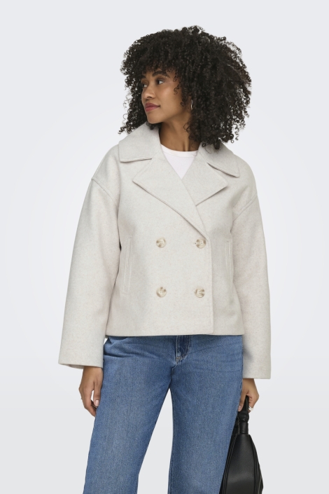 Only beige dames jas | Model vooraanzicht