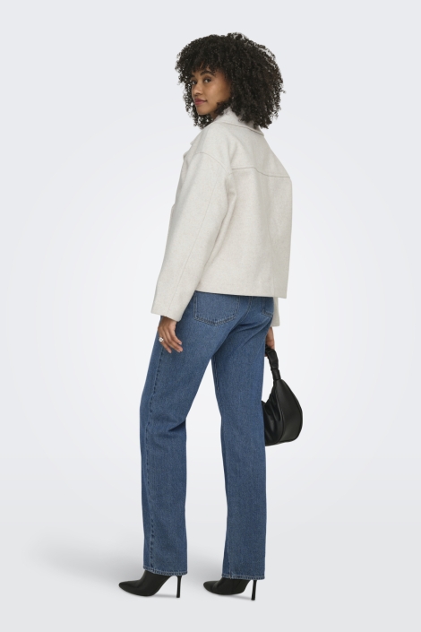 Only beige dames jas | Model achteraanzicht