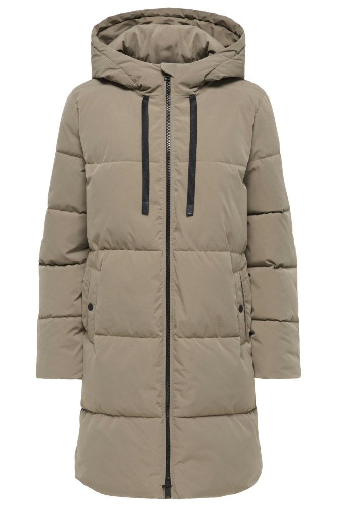 Jacqueline de Yong taupe dames jas | Vooraanzicht