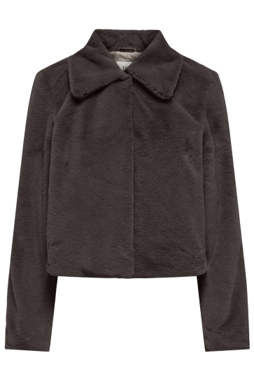 Jacqueline de Yong Jas JDYMACY LIFE FAUX FUR JACKET OTW NO 15353994 Chocolate Torte