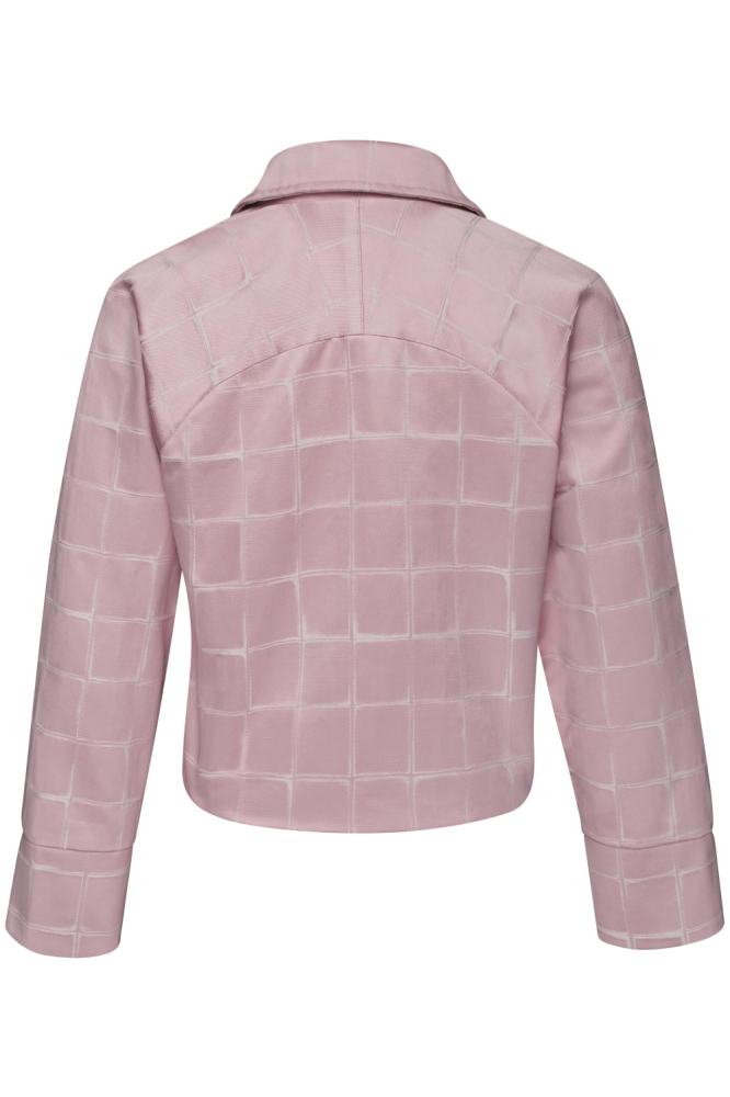 Kimara roze dames jas | Achteraanzicht