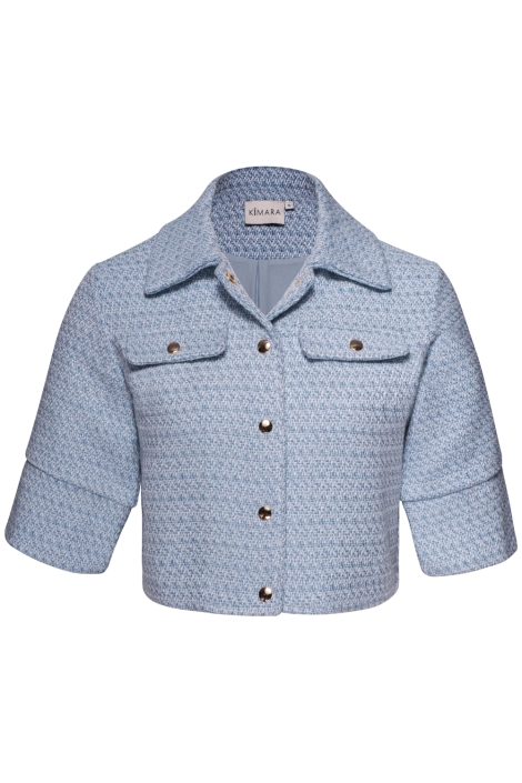 Kimara blauwe dames blazer | Vooraanzicht