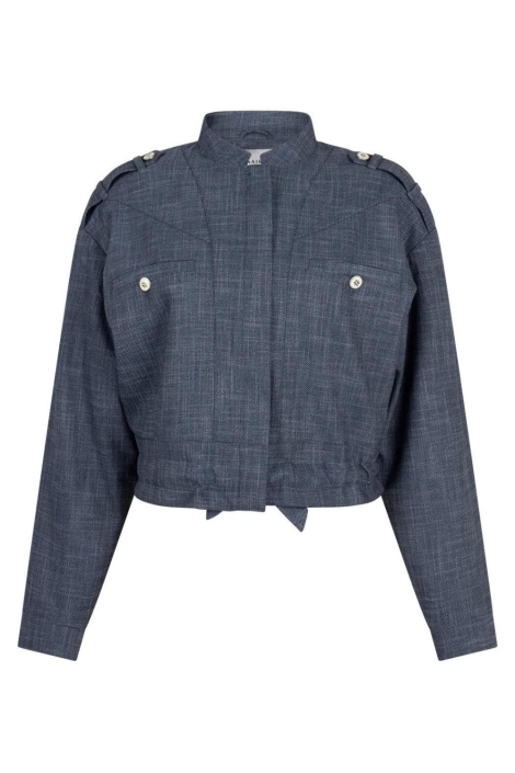 Aaiko blauwe dames jas | Vooraanzicht