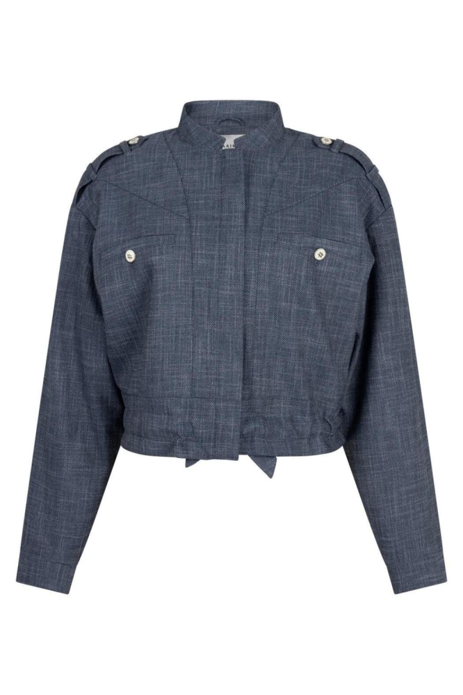 Aaiko blauwe dames jas | Vooraanzicht