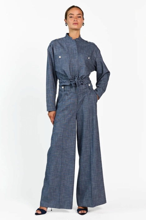 Aaiko blauwe dames jas | Model