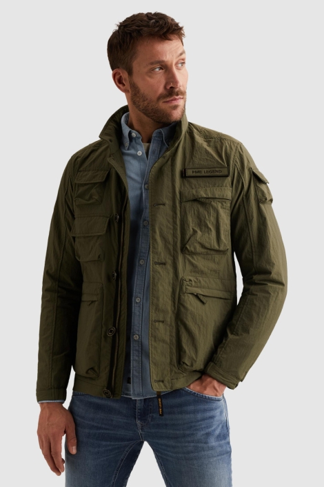 PME legend groene heren jas | Model zijaanzicht