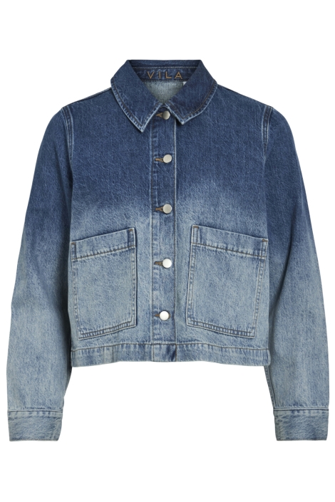 Vila blauwe dames jas | Vooraanzicht