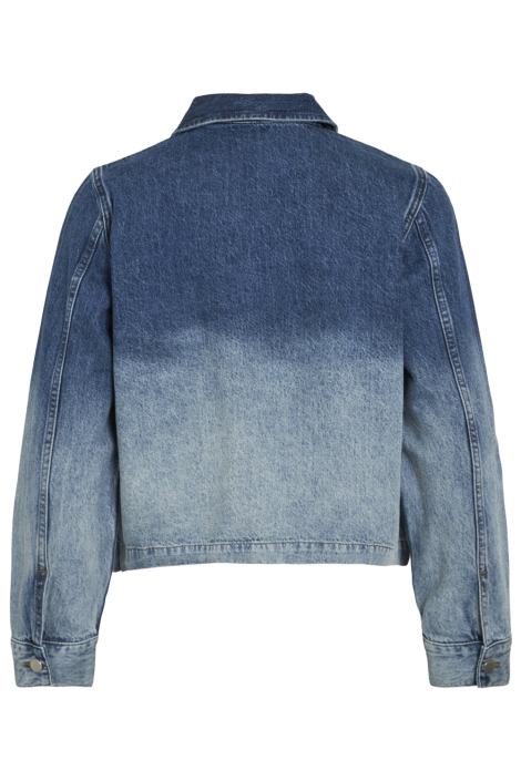 Vila blauwe dames jas | Achteraanzicht