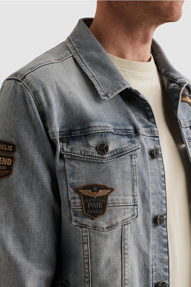 PME legend blauwe heren jas | Close up