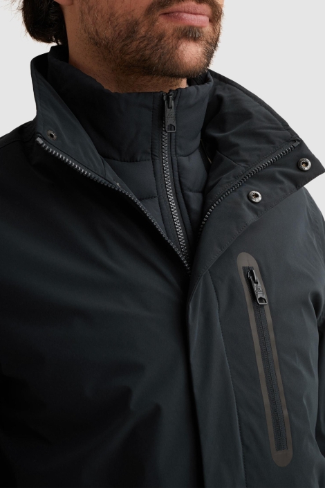 Vanguard blauwe heren jas | Close up