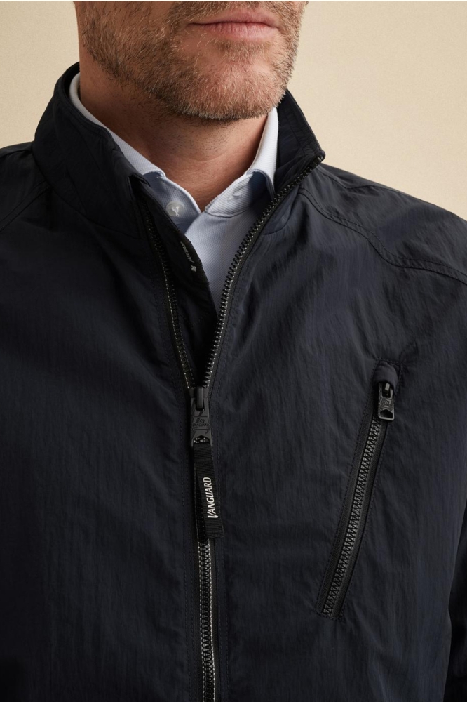 Vanguard blauwe heren jas | Close up