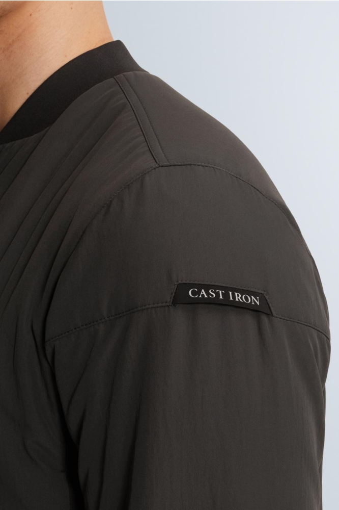 Cast Iron grijze heren jas | Close up