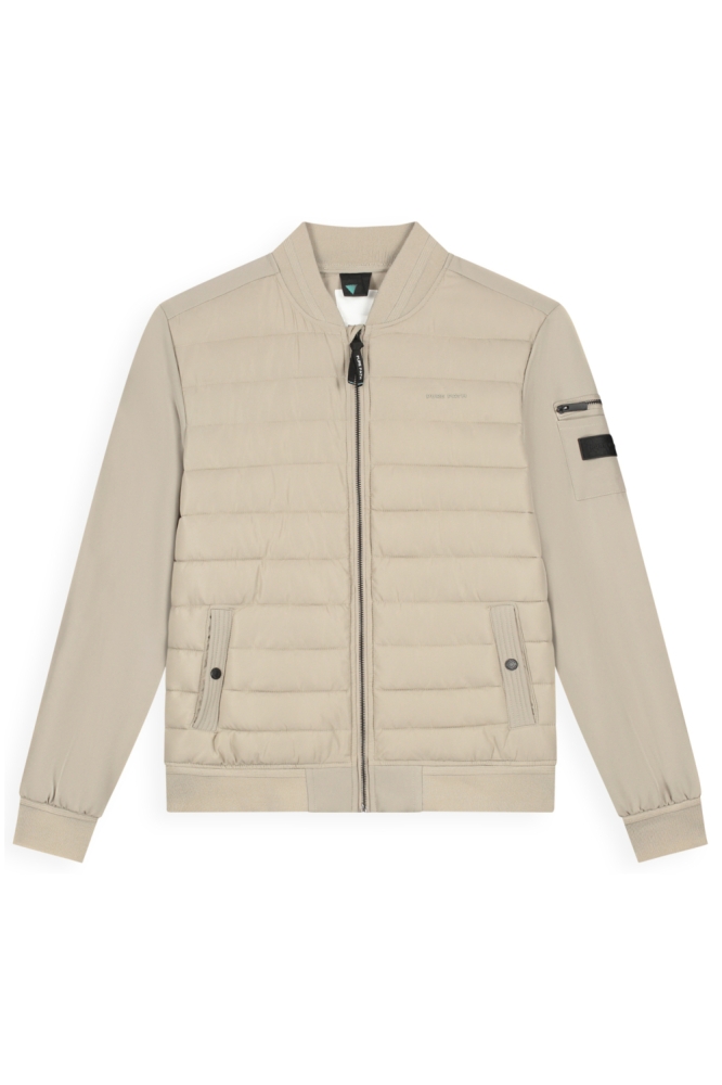 Pure Path zand heren jas | Vooraanzicht