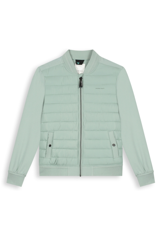 Pure Path groene heren jas | Vooraanzicht