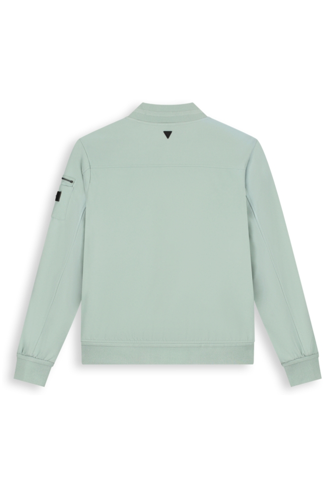 Pure Path groene heren jas | Achteraanzicht