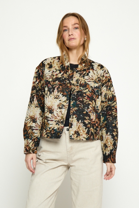 Peppercorn multi color dames jas | Model vooraanzicht