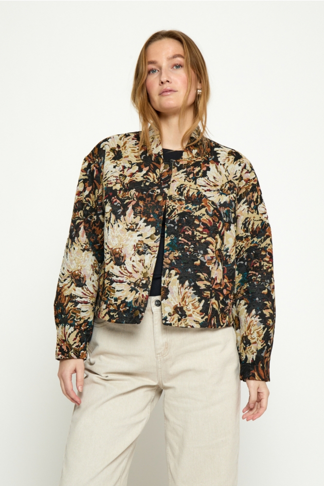Peppercorn multi color dames jas | Model vooraanzicht