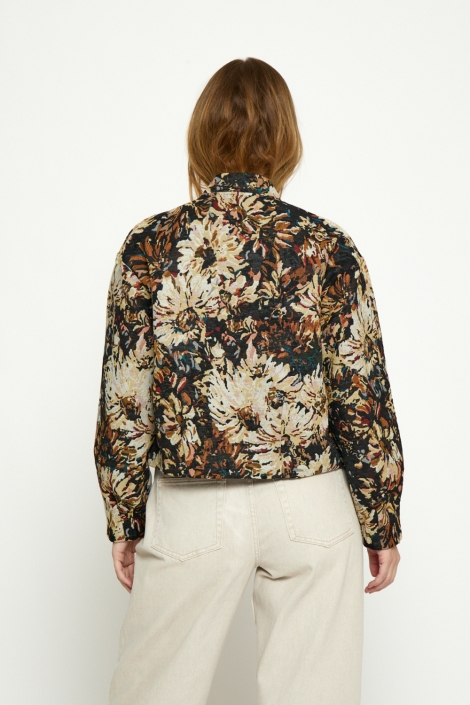 Peppercorn multi color dames jas | Model achteraanzicht