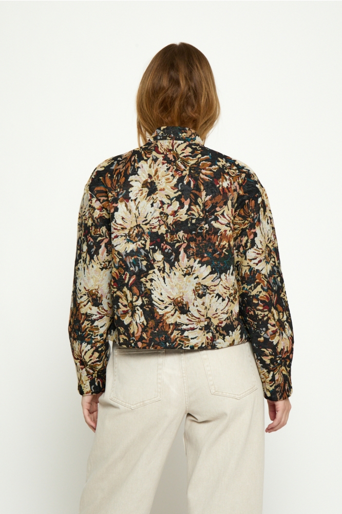 Peppercorn multi color dames jas | Model achteraanzicht