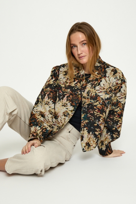 Peppercorn multi color dames jas | Model vooraanzicht