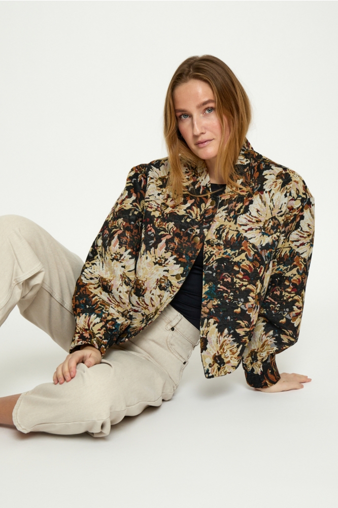 Peppercorn multi color dames jas | Model vooraanzicht