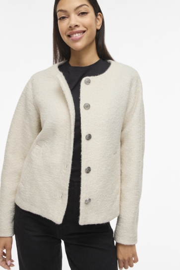 Vila Vest VILYNNE L/S SHORT JACKET/TES 14115084 BIRCH