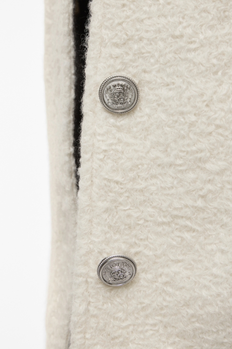 Vila ecru dames jas | Close up