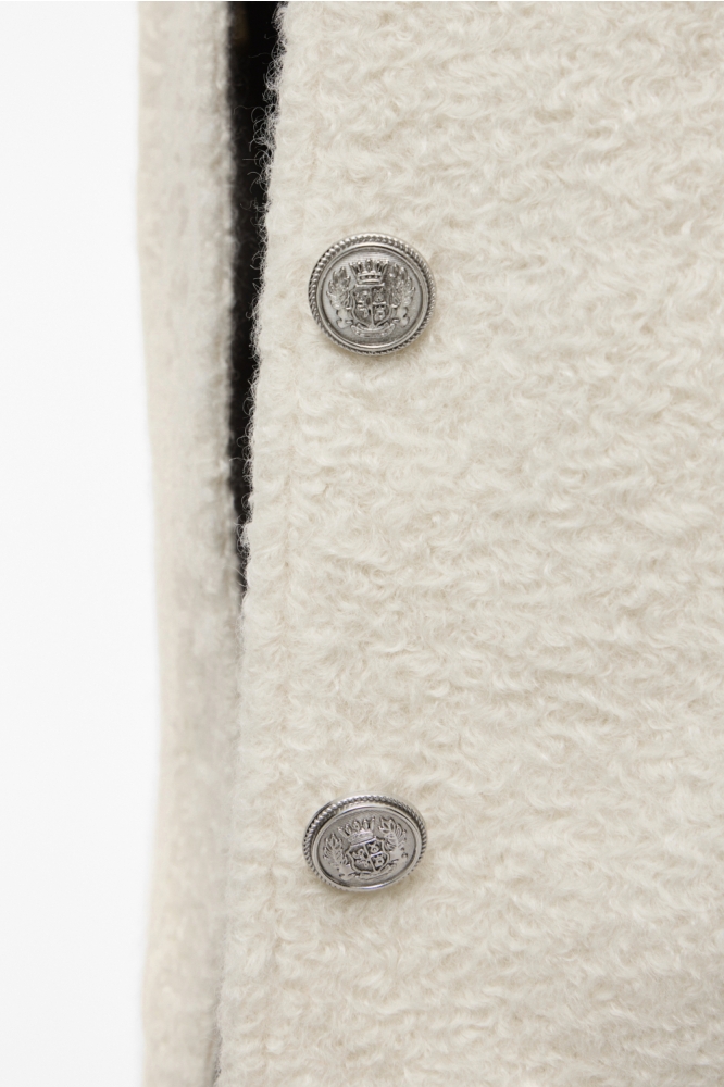 Vila ecru dames jas | Close up