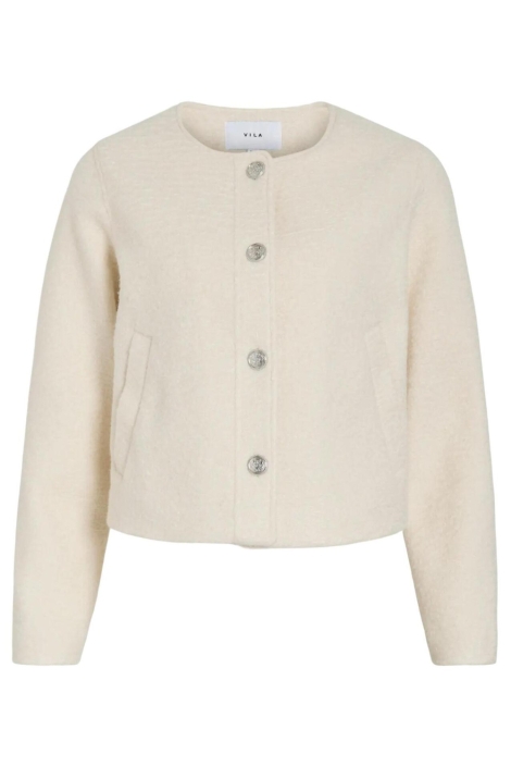 Vila ecru dames vest | Vooraanzicht