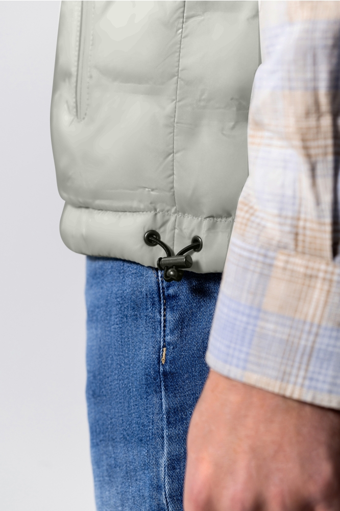 State of Art beige heren jas | Close up