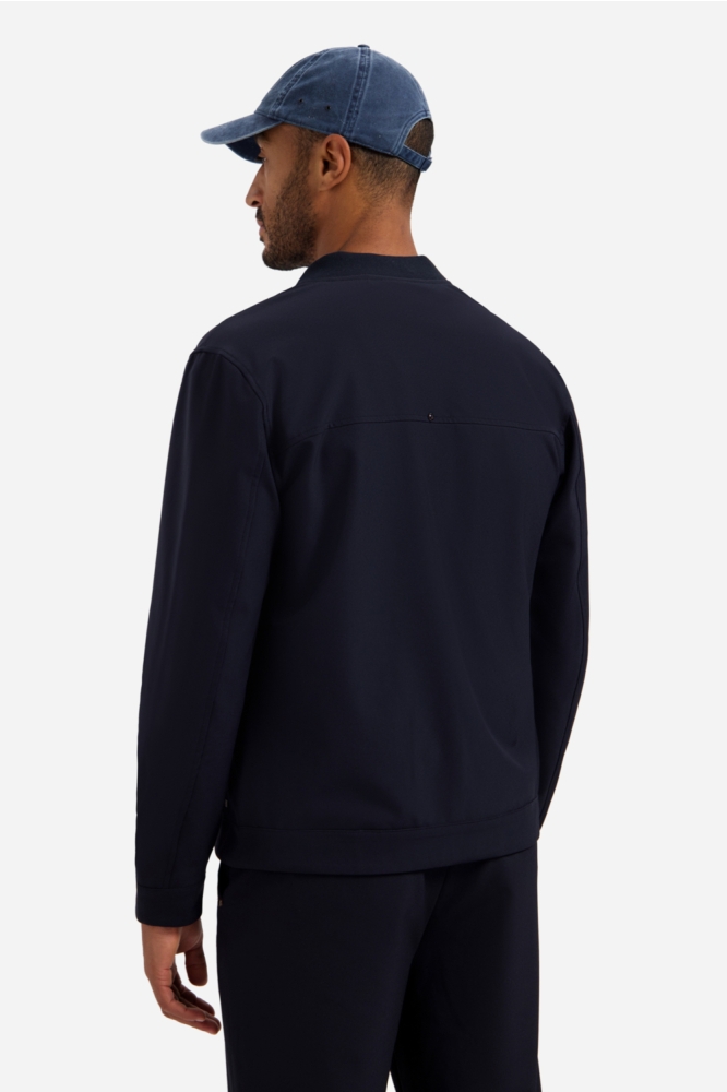 NO-EXCESS blauwe heren jas | Model achteraanzicht