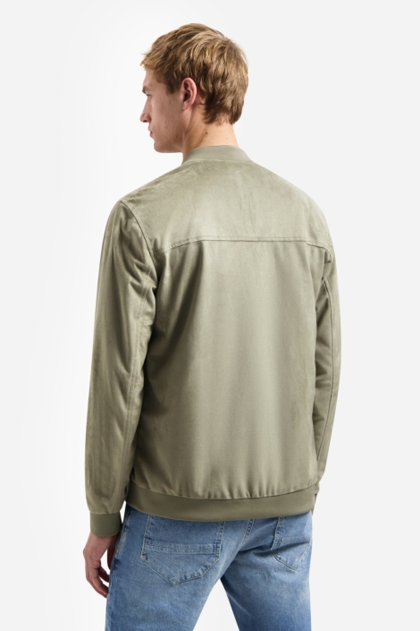 NO-EXCESS groene heren jas | Model achteraanzicht