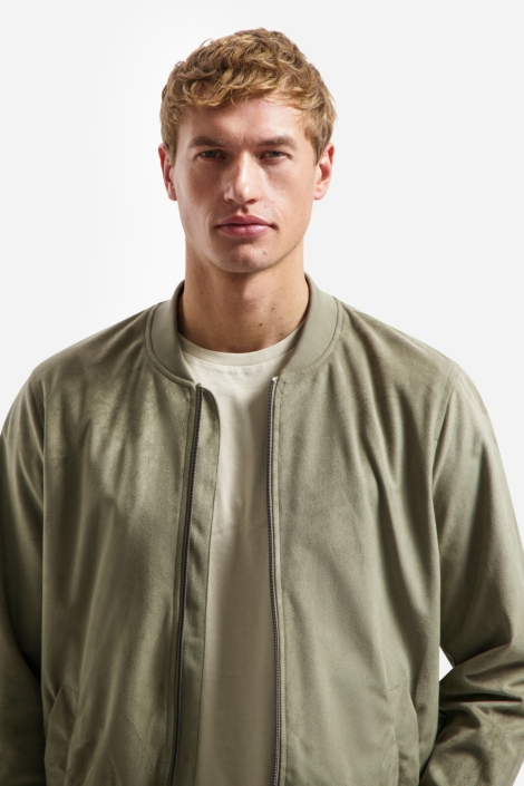 NO-EXCESS groene heren jas | Close up