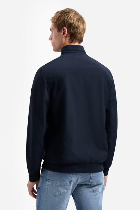 NO-EXCESS blauwe heren jas | Model achteraanzicht