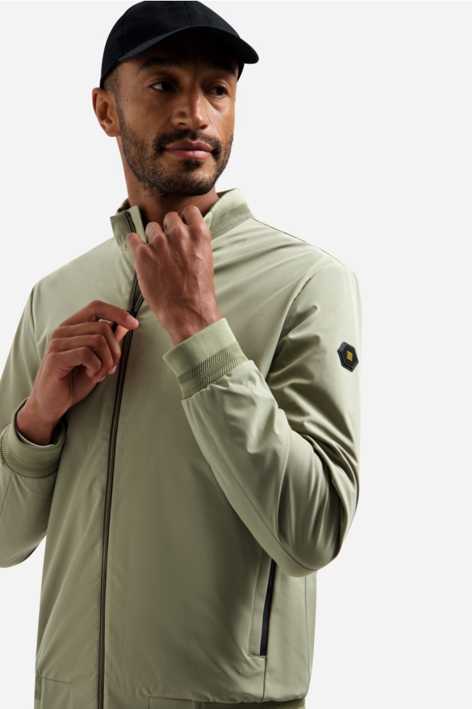 NO-EXCESS groene heren jas | Model vooraanzicht