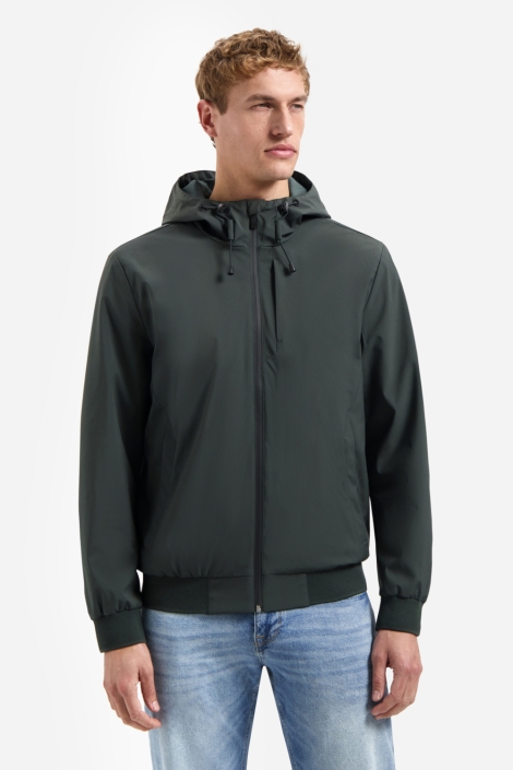 NO-EXCESS groene heren jas | Model vooraanzicht