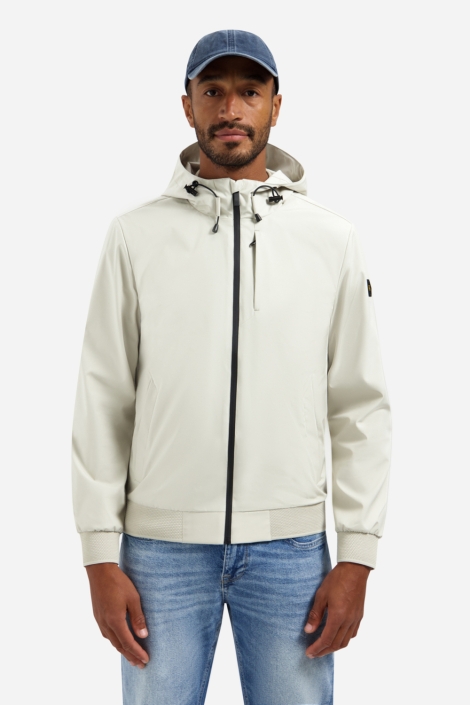 NO-EXCESS beige heren jas | Model vooraanzicht