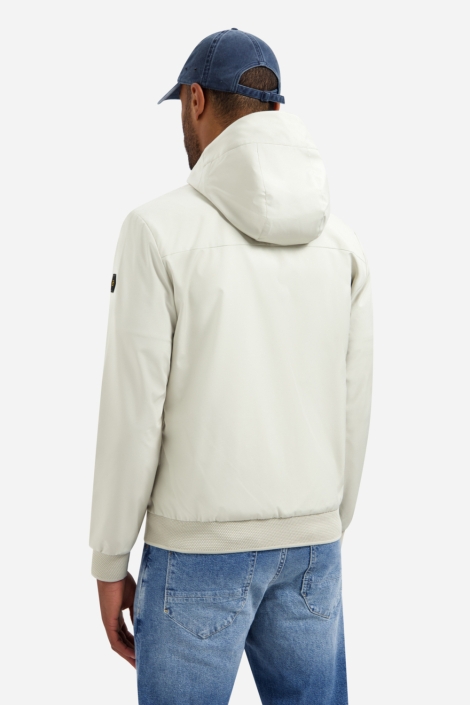 NO-EXCESS beige heren jas | Model achteraanzicht