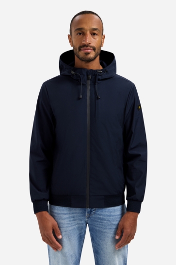NO-EXCESS jacket short fit hooded Blauw
