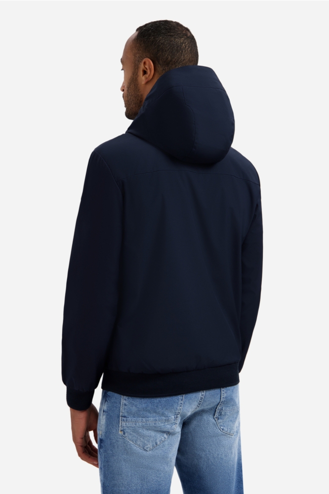 NO-EXCESS blauwe heren jas | Model achteraanzicht