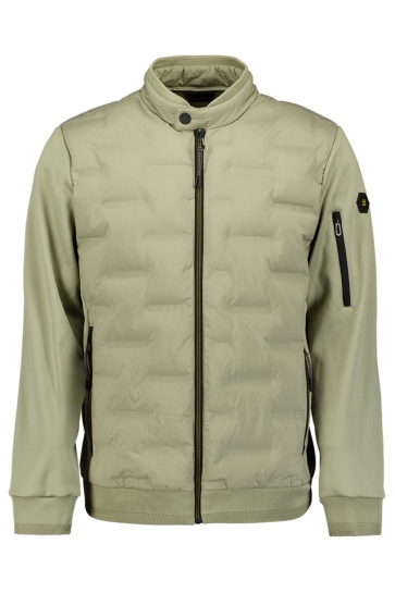 NO-EXCESS jacket short fit sealed knitted mix Groen