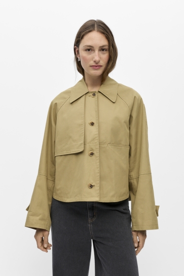 Object Jas OBJSIANNA L/S SHORT JACKET 146 23049692 TWILL
