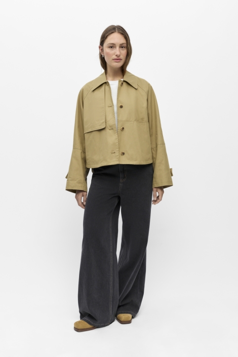 Object groene dames jas | Model