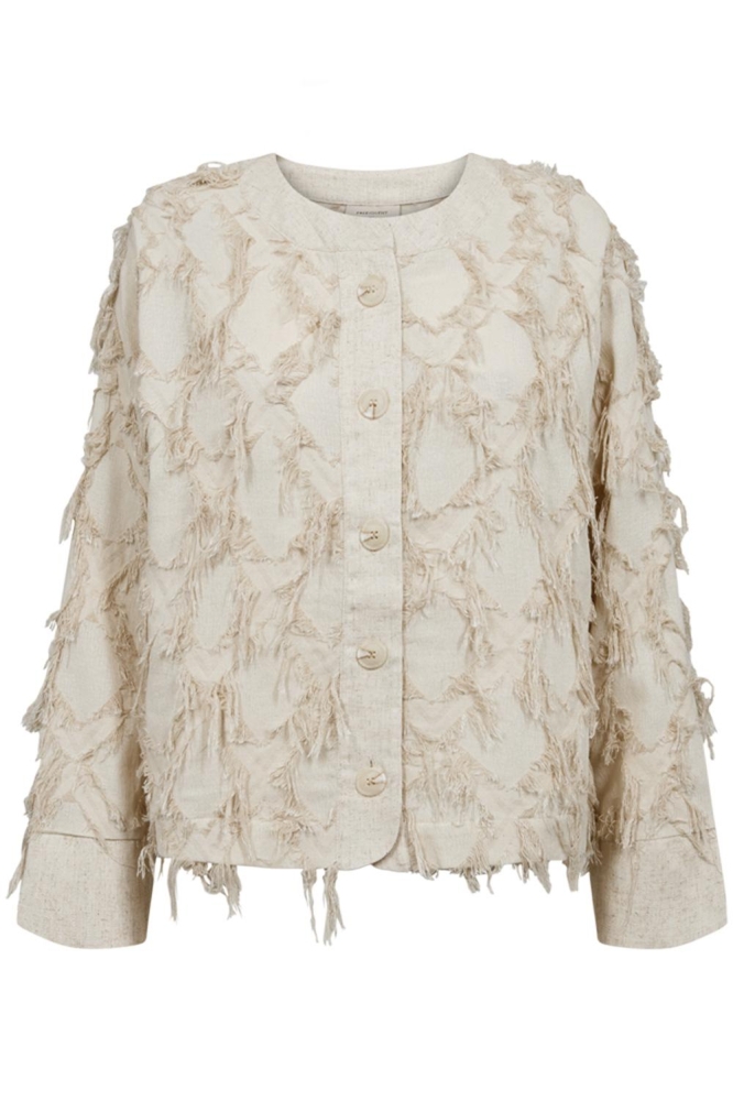 Freequent beige dames vest | Vooraanzicht