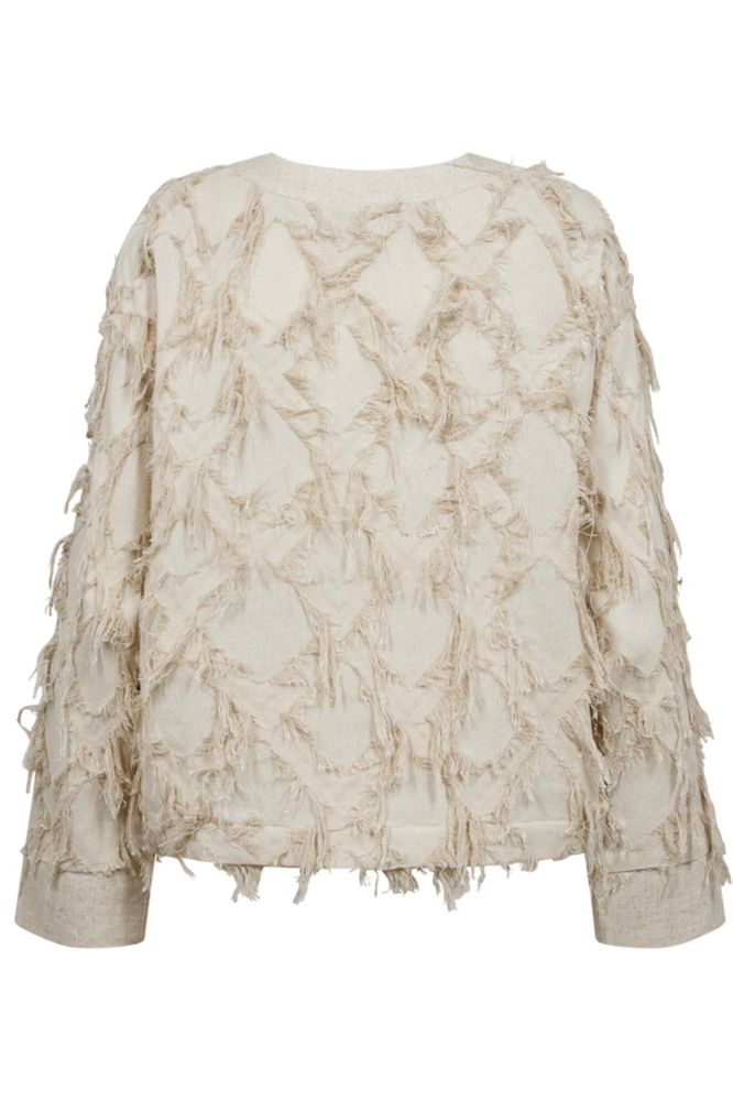 Freequent beige dames vest | Achteraanzicht