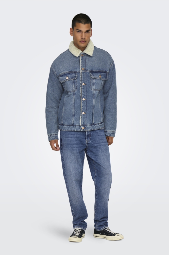 Only & Sons blauwe heren jas | Model