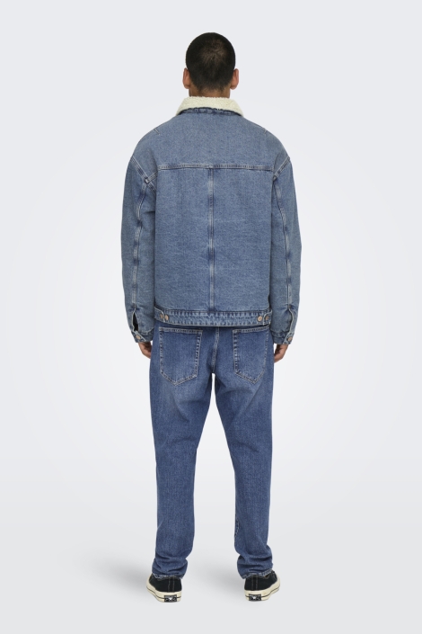 Only & Sons blauwe heren jas | Model