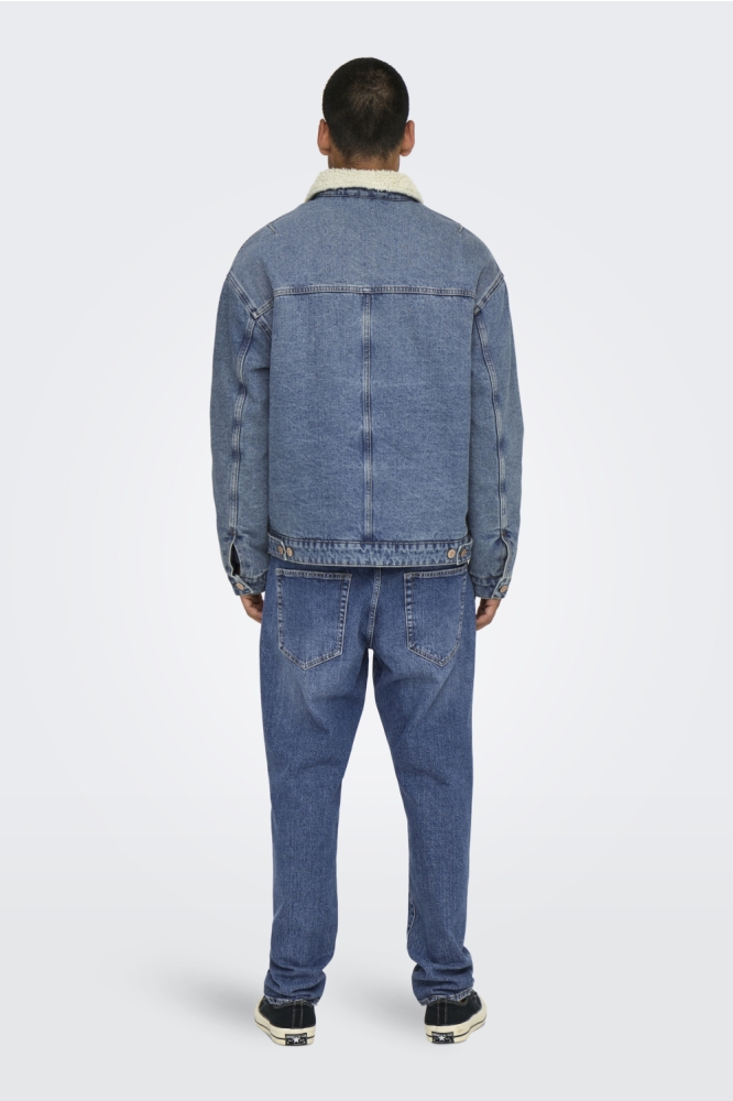 Only & Sons blauwe heren jas | Model