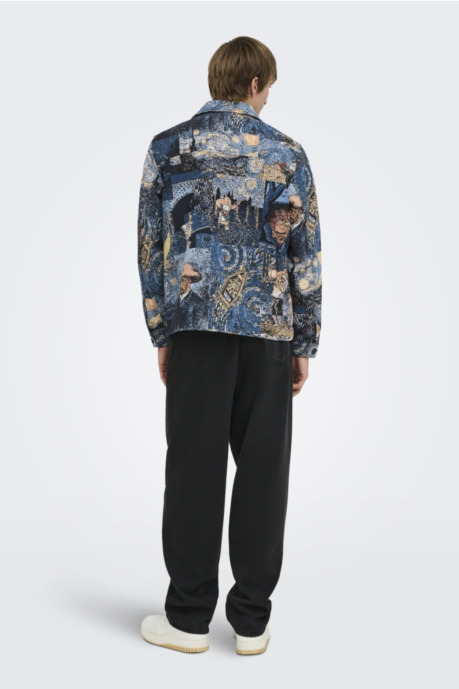Only & Sons blauwe heren jas | Model